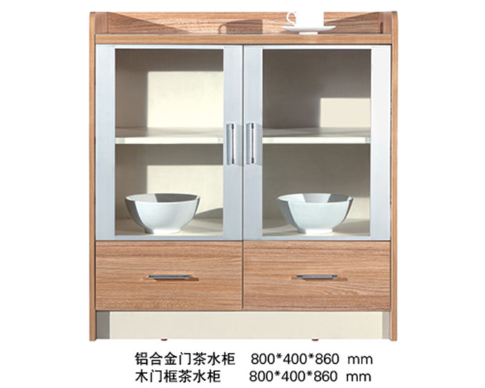 型号：F-006铝合金门茶水柜